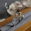Yanzijia retro aged s925 silver ring