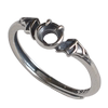 Yanzijia 925 silver bat punk ring empty holder