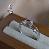 Yanzijia French faceted gemstone S925 silver ring