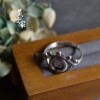 Yanzijia retro old style s925 silver ring holder empty holder living mouth all-seeing eye vintage ring holder 6*6