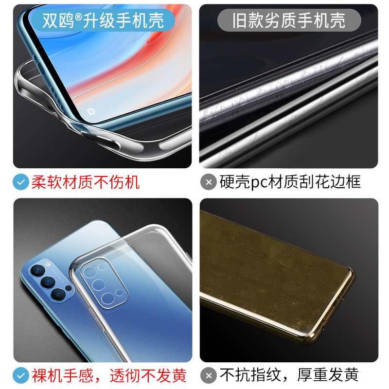 opporeno4手机壳reno3Pro透明壳oppoace防摔renoz硅胶ace2元气5g版se潮oppo套opporenoace2z女opporenoz男Por-图1