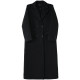 Black Woolen Coat Women's Long Shoulder Woolen Coat