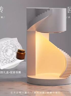 原创旋梯香薰蜡烛礼盒卧室床头