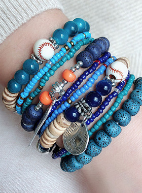 波西米亚风多层服饰旅游拍照手链