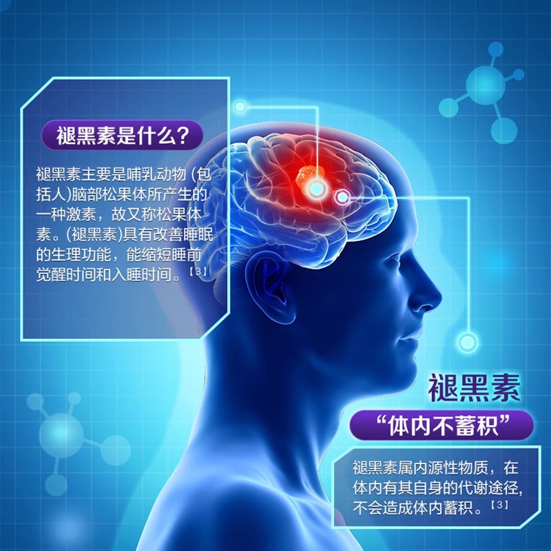 21金维他褪黑素安瓶助眠片改善睡眠腿黑色素维生素b6片官方旗舰店 - 图1