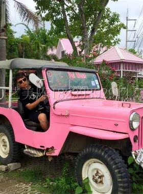 老爷车定做美式风步行街软装饰品