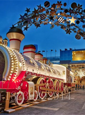 铁艺商场复古蒸汽景观模型定制