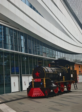 大型复古怀旧老式火车头摆件