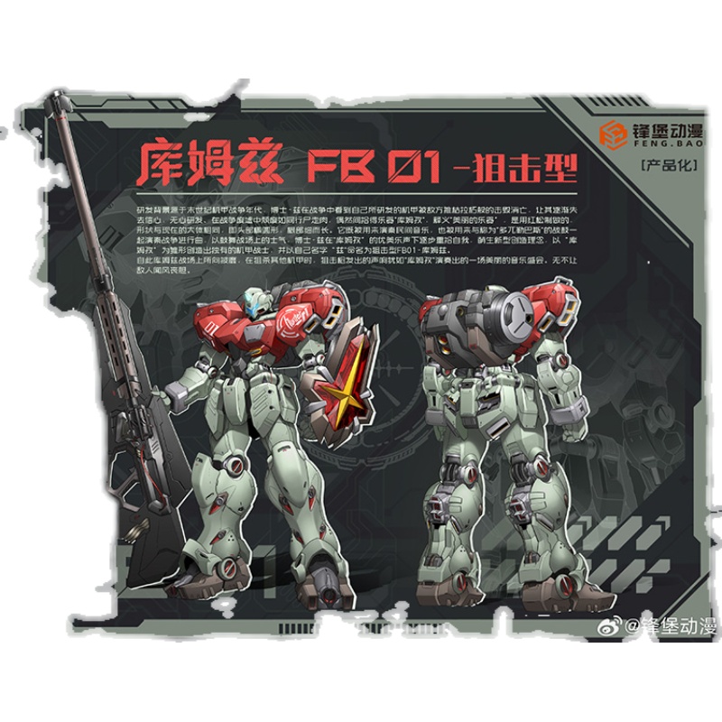 锋堡动漫 1/72 FB01 库姆兹 狙击型 可动机甲成品 - 图0