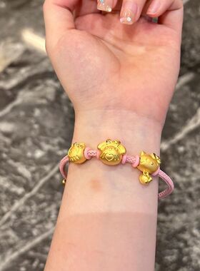 新款三丽鸥KT猫手链女蝴蝶结hellokitty钢丝手绳送女友七夕礼物