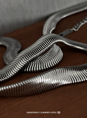 钛钢蛇骨链男女不掉色项链