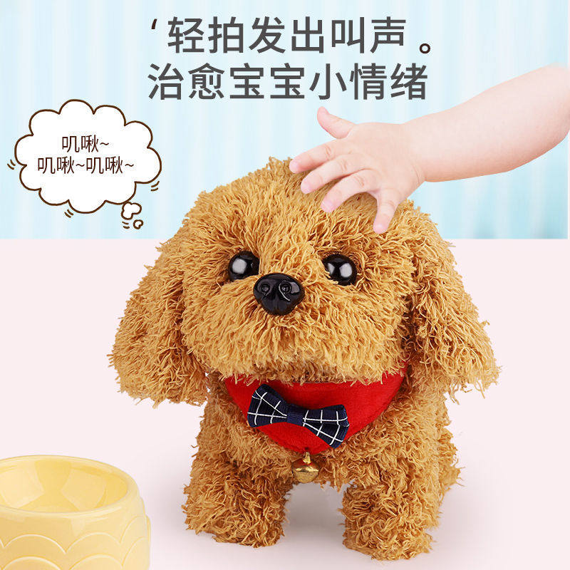 可爱仿真泰迪狗毛绒玩具狗狗公仔小狗布娃娃汽车玩偶儿童女生礼物 - 图0