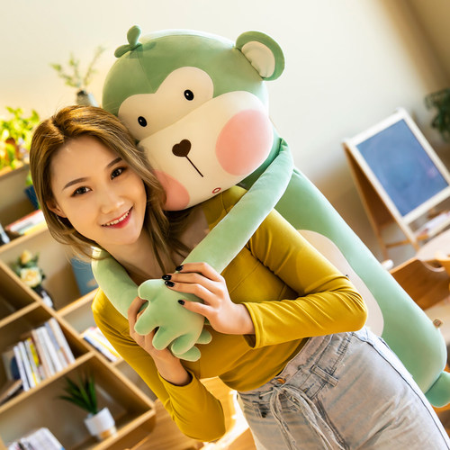 可爱猴子公仔毛绒玩具婴儿防胀气抱枕女生睡觉床上趴女友生日礼物 - 图3