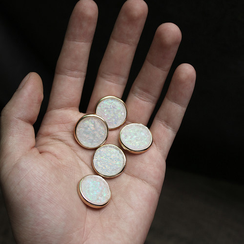 人鱼泪 原创进口轻奢水晶矿石纽扣外套裤子扣子手工diy设计师辅料 - 图2