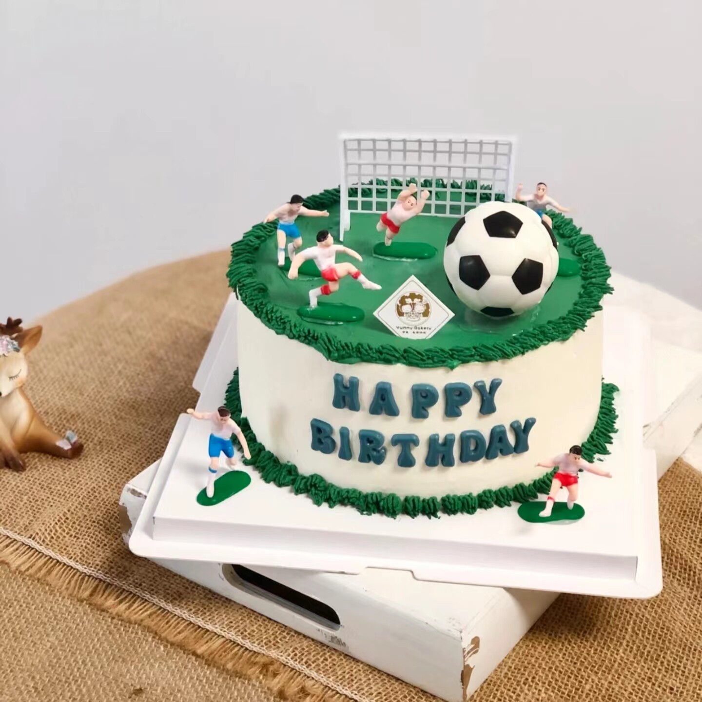 足球小子蛋糕装饰摆件网红创意足球蛋糕插件男生生日甜品台装扮