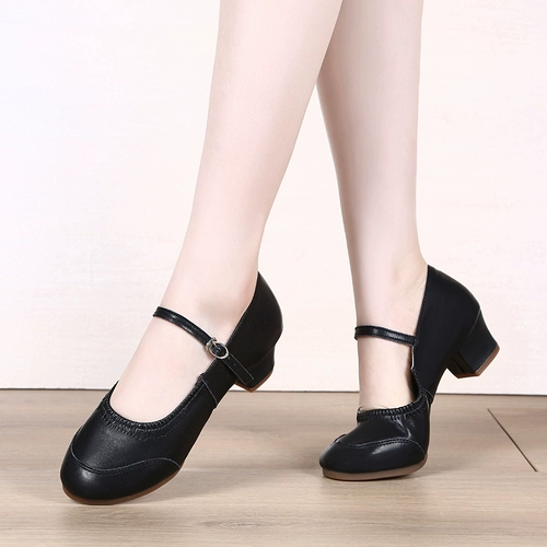 Обувь, красные серебряные танцующие туфли, из натуральной кожи, мягкая подошва, для среднего возраста