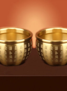 聚宝盆黄铜盆满钵满摆件中式