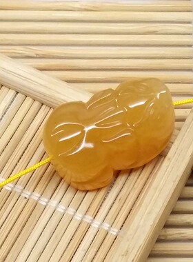 通孔小貔貅天然黄玉精品可穿手链