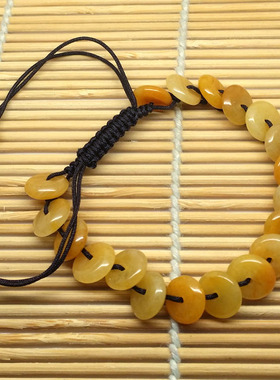 天然平安扣手工编织手链