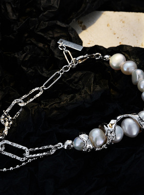女纯银珍珠法式轻奢手链