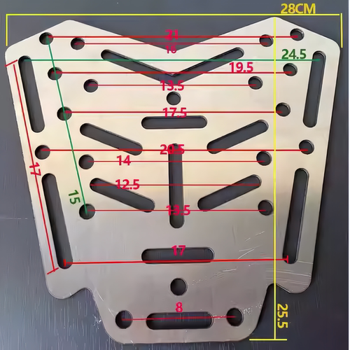 德国工艺电动车尾箱改装通用配件不锈钢支架垫板摩托车后备箱安装 - 图0