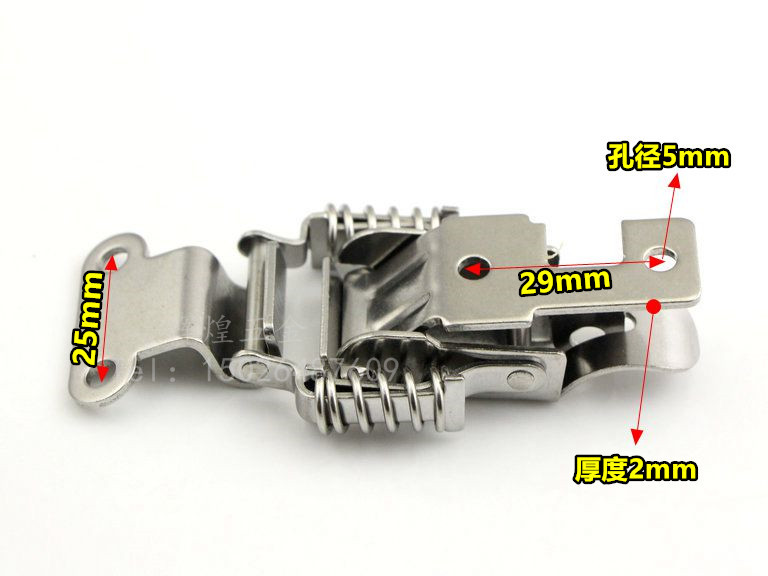 双弹簧90度搭扣工业不锈钢锁扣工具箱木箱配件直角卡扣外卖箱扣