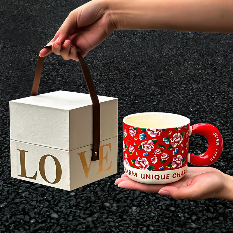 送妈妈母亲节礼物七夕创意水杯女生闺蜜实用东北大花杯子送女朋友