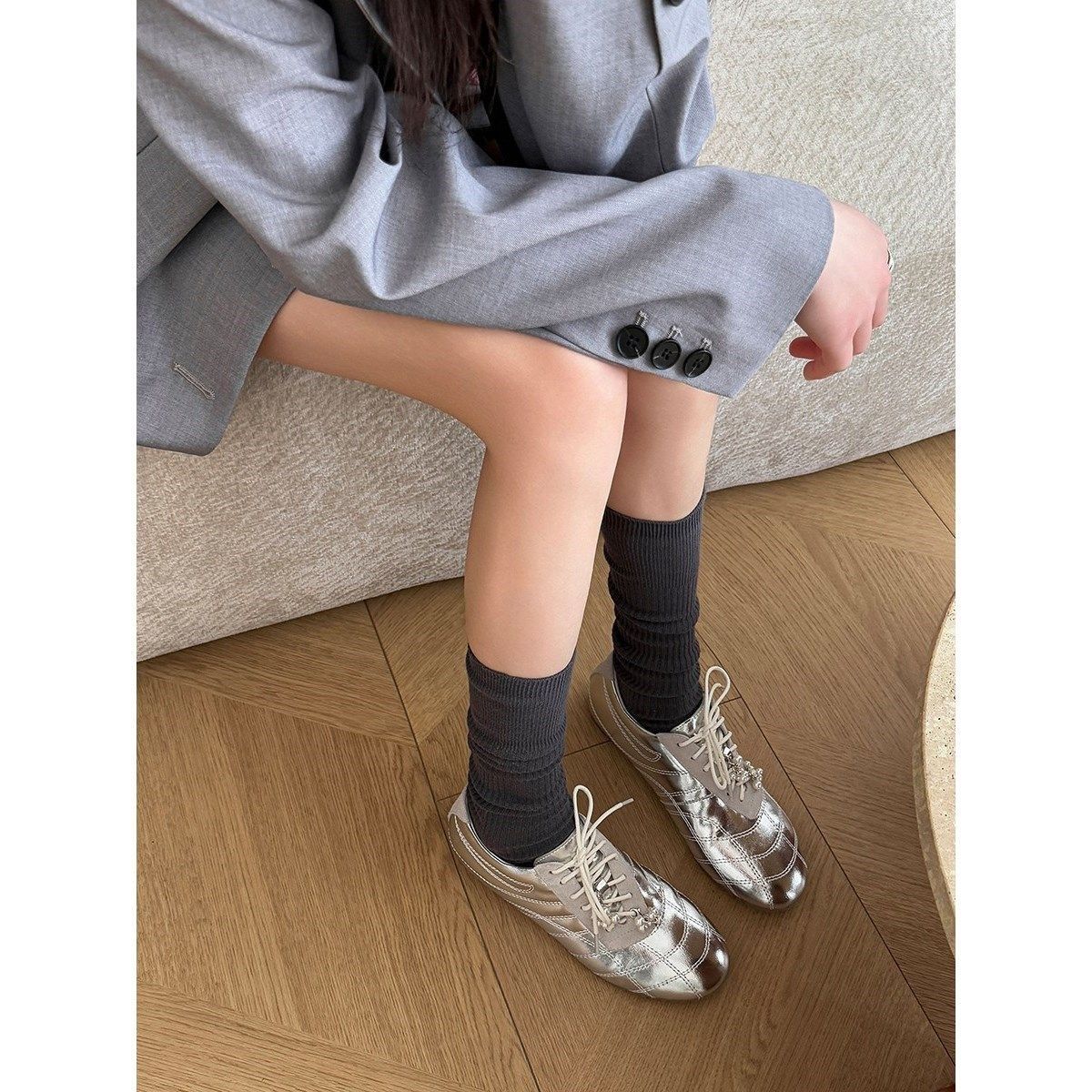 德训鞋女2026春季新款平底运动鞋韩版户外珍珠拼色登山休闲鞋潮,淘宝优惠券,粉丝福利购,淘宝优惠卷