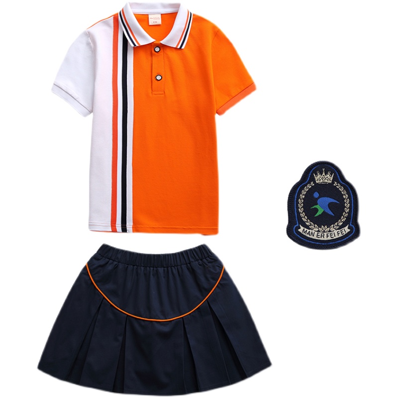 幼儿园园服夏装学院风班服套装短袖短裤儿童运动会小学生校服夏季