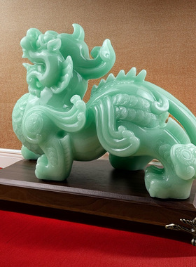 新款上市树脂仿蓝冰玉招财貔貅摆件客厅装饰品家居摆设办公室礼品