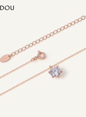 阿吉豆项链女款S925银锁骨链颈链