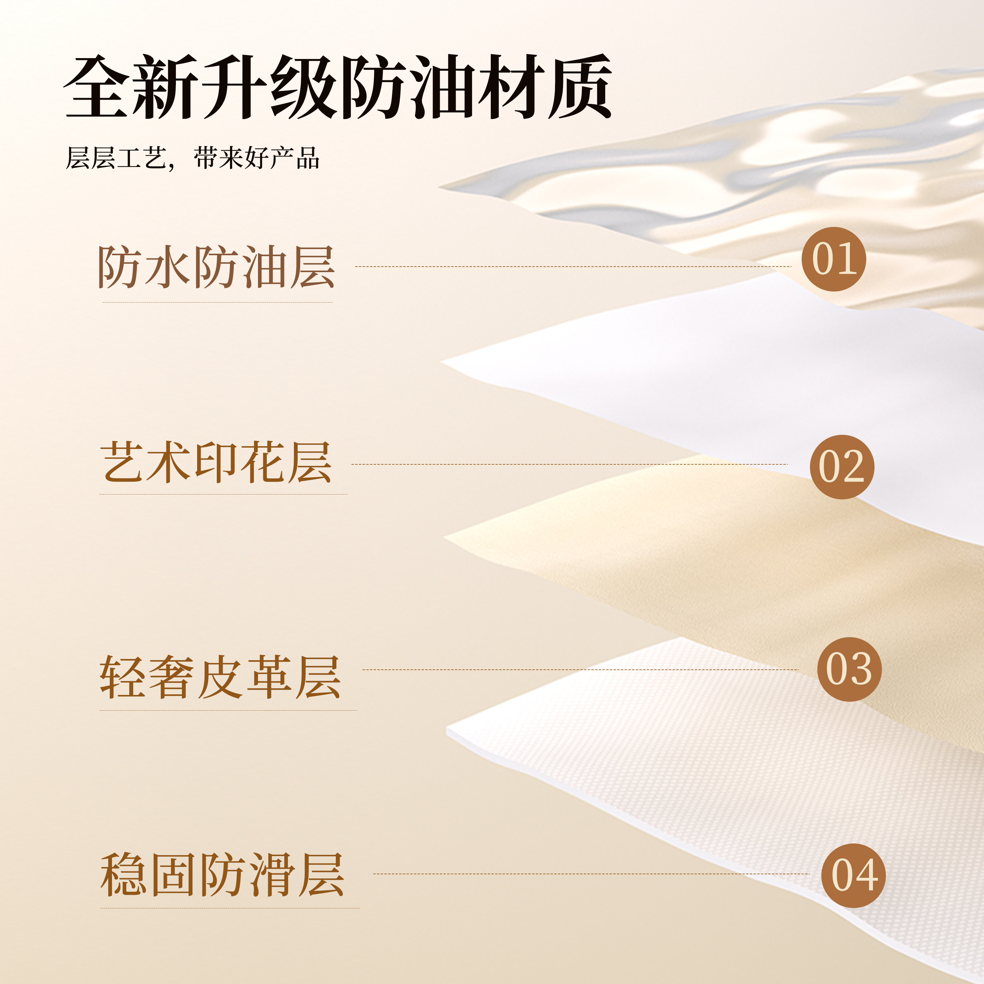 Mid-century style sideboard table mat waterproof and oil-proof