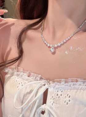 双层小众贵气轻奢女款珠珠项链