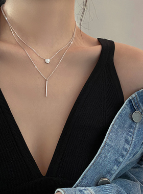 轻奢小众设计感双层ins气质项链