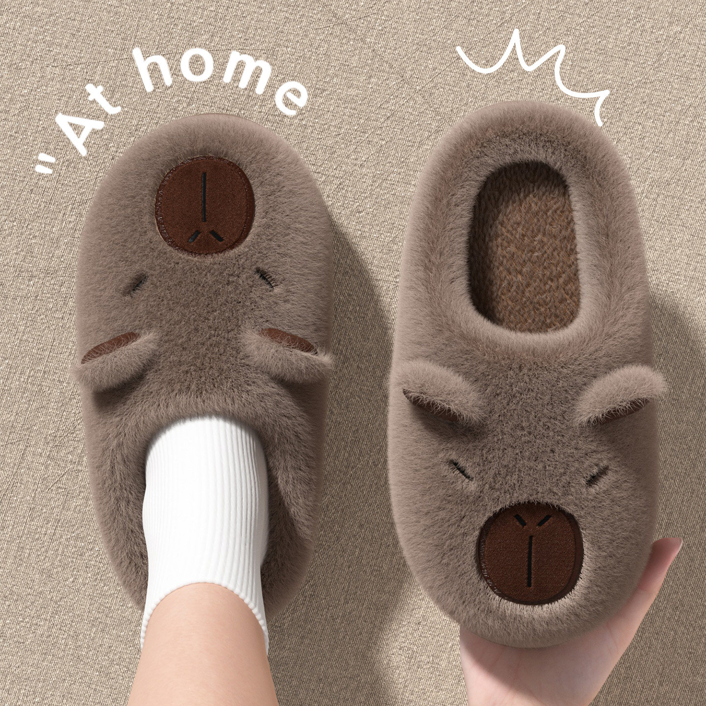 卡通儿童棉拖鞋女款2025新款秋冬季亲子室内家居保暖包跟棉鞋男士,淘宝优惠券,粉丝福利购,淘宝优惠卷