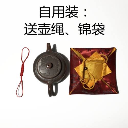 广西钦州坭兴陶纯手工壶   荷花壶  香远益清 泥兴陶茶壶茶具 - 图1