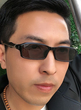 2026新款黑框天然水晶眼镜石头镜男款时尚太阳镜护目墨镜防紫外线