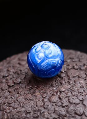 diy蓝晶石星月菩提文玩回纹珠
