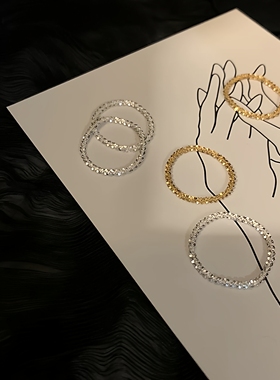 银新款S925纯银满天星戒指指环