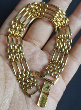 Vintage Napier 金色专利标手链