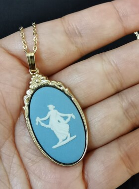 蓝色项链Wedgwood卡梅奥