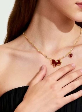 马上有钱马年爆款红色小马项链