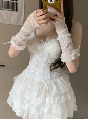 AYTofilms蕾丝花边少女网纱袖套