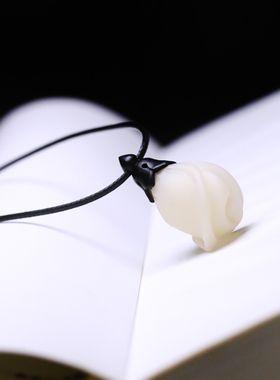 原创天然白菩提根雕森系项链