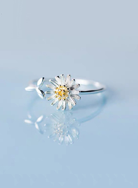 喜字镂空复古温柔风银戒指