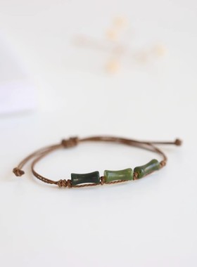 小清新节节高玉石竹手链