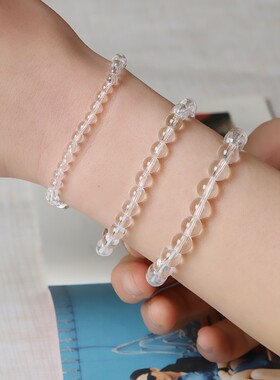 超细7A天然白水晶手链