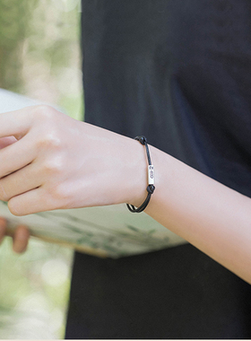 子木。设计手工s925中国风红绳