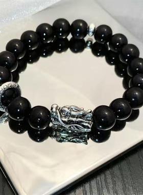 中式国风龙年招财星空百无禁忌手串百搭显白琉璃手链闺蜜礼物