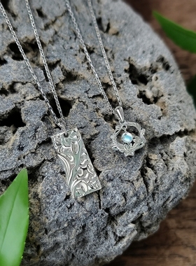 麦穗与玫瑰S925银项链